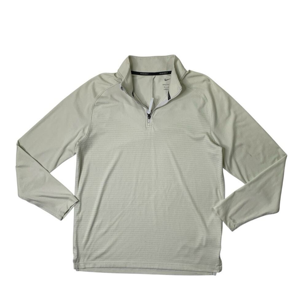 Nike Golf Shirt Mens Medium Haze Dri Fit ADV Vapor 1/2 Zip Pullover Long Sleeve